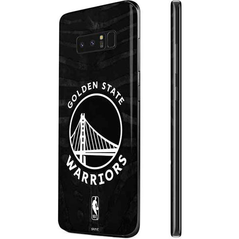 NBA Golden State Warriors Black Animal Print Galaxy Note 8 Skin