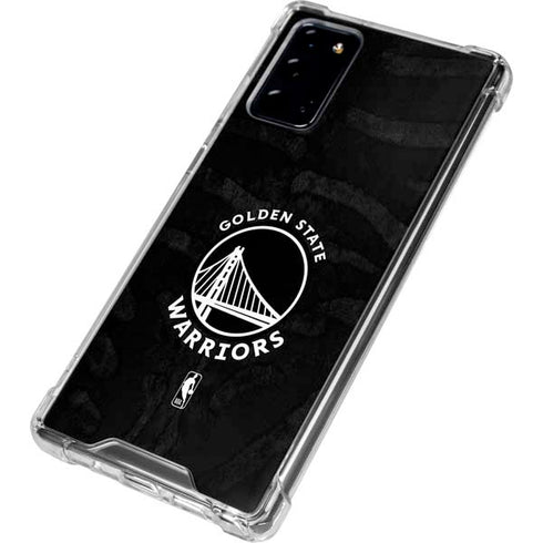 NBA Golden State Warriors Black Animal Print Galaxy Note20 5G Clear Case