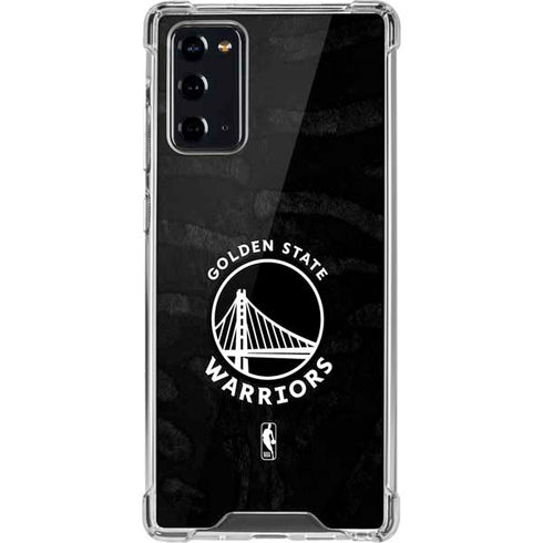 NBA Golden State Warriors Black Animal Print Galaxy Note20 5G Clear Case