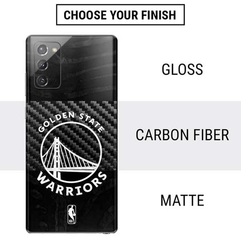 NBA Golden State Warriors Black Animal Print Galaxy Note20 5G Skin