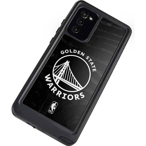NBA Golden State Warriors Black Animal Print Galaxy Note20 5G Waterproof Case