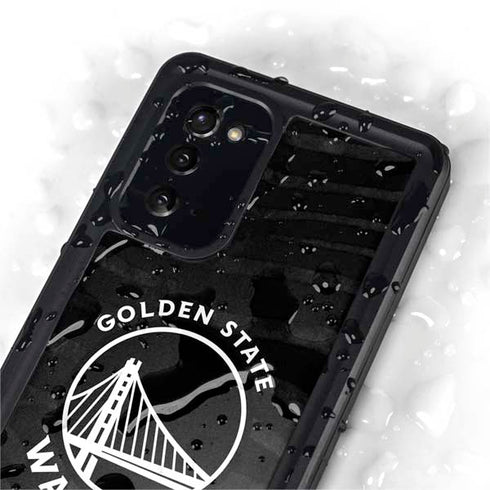 NBA Golden State Warriors Black Animal Print Galaxy Note20 5G Waterproof Case