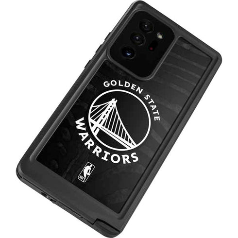 NBA Golden State Warriors Black Animal Print Galaxy Note20 Ultra 5G Waterproof Case