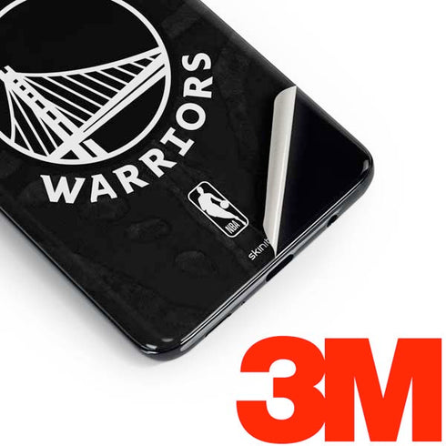 NBA Golden State Warriors Black Animal Print Galaxy S10 Plus Skin