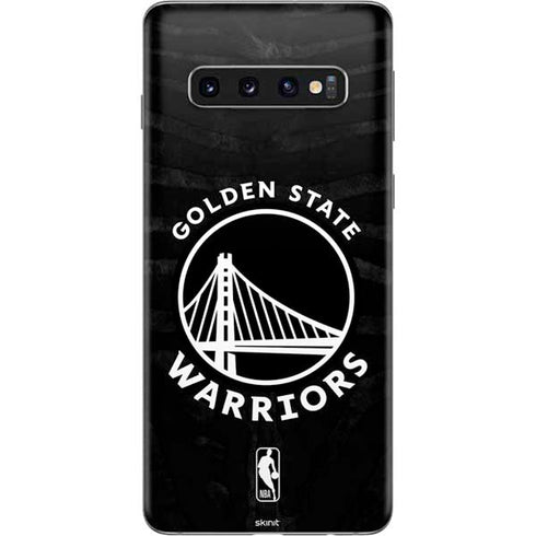 NBA Golden State Warriors Black Animal Print Galaxy S10 Skin