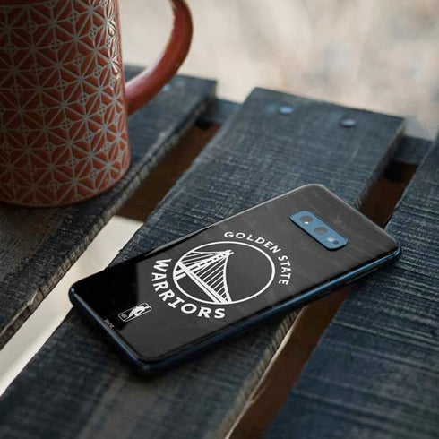 NBA Golden State Warriors Black Animal Print Galaxy S10e Skin