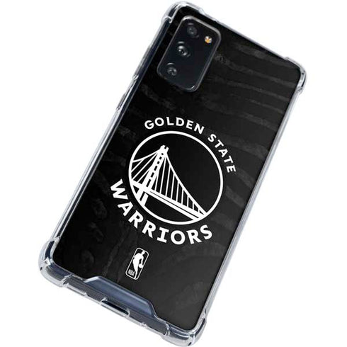 NBA Golden State Warriors Black Animal Print Galaxy S20 FE Clear Case