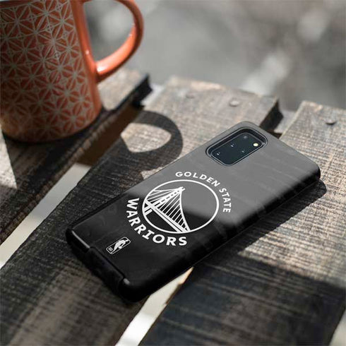 NBA Golden State Warriors Black Animal Print Galaxy S20 Plus Pro Case
