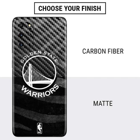 NBA Golden State Warriors Black Animal Print Galaxy S20 Plus Skin