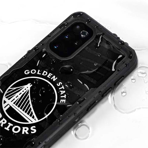 NBA Golden State Warriors Black Animal Print Galaxy S20 Plus Waterproof Case