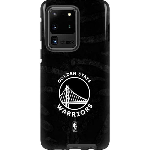 NBA Golden State Warriors Black Animal Print Galaxy S20 Ultra 5G Pro Case