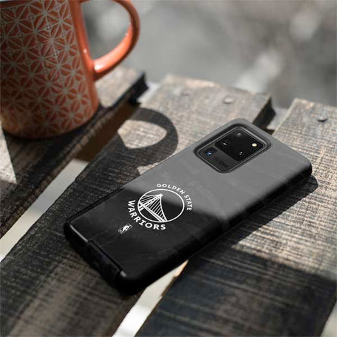 NBA Golden State Warriors Black Animal Print Galaxy S20 Ultra 5G Pro Case