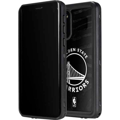 NBA Golden State Warriors Black Animal Print Galaxy S20 Waterproof Case