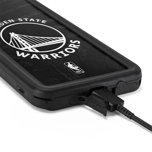 NBA Golden State Warriors Black Animal Print Galaxy S20 Waterproof Case