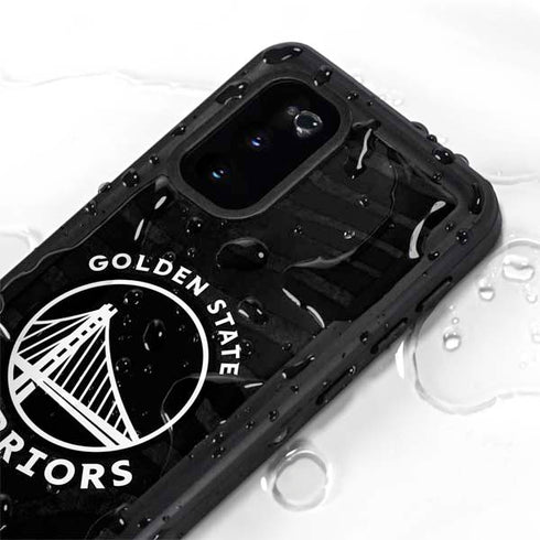 NBA Golden State Warriors Black Animal Print Galaxy S20 Waterproof Case