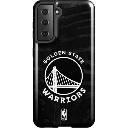 NBA Golden State Warriors Black Animal Print Galaxy S21 5G Pro Case