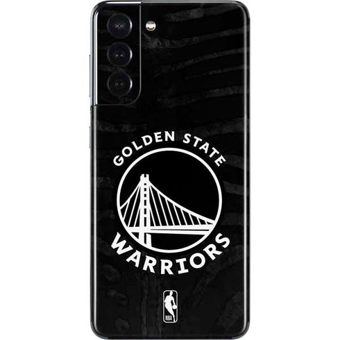 NBA Golden State Warriors Black Animal Print Galaxy S21 5G Skin
