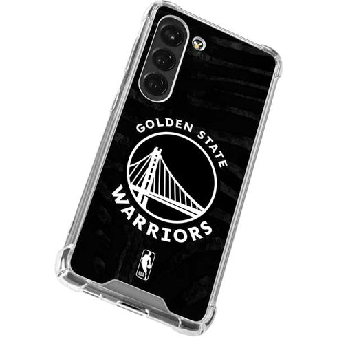 NBA Golden State Warriors Black Animal Print Galaxy S23 Clear Case
