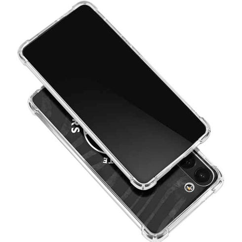 NBA Golden State Warriors Black Animal Print Galaxy S23 Clear Case
