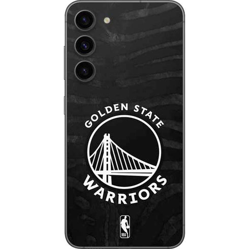 NBA Golden State Warriors Black Animal Print Galaxy S23 FE Skin