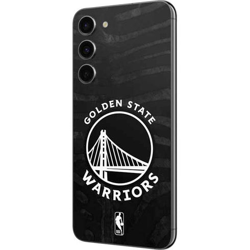 NBA Golden State Warriors Black Animal Print Galaxy S23 Plus Skin