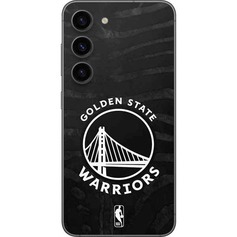 NBA Golden State Warriors Black Animal Print Galaxy S23 Skin