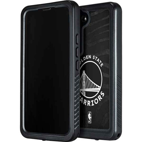 NBA Golden State Warriors Black Animal Print Galaxy S23 Waterproof Case
