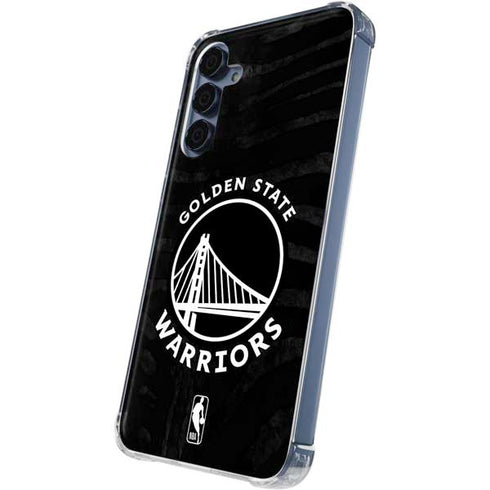 NBA Golden State Warriors Black Animal Print Galaxy S24 Clear Case