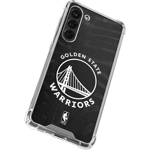 NBA Golden State Warriors Black Animal Print Galaxy S24 FE Clear Case