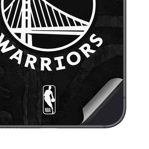 NBA Golden State Warriors Black Animal Print Galaxy S24 Plus Skin
