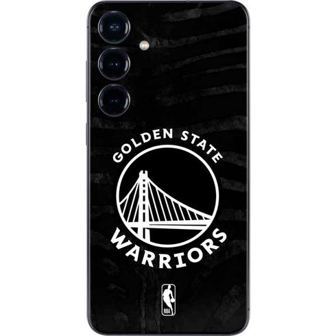 NBA Golden State Warriors Black Animal Print Galaxy S24 Skin