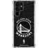 NBA Golden State Warriors Black Animal Print Galaxy S24 Ultra Clear Case