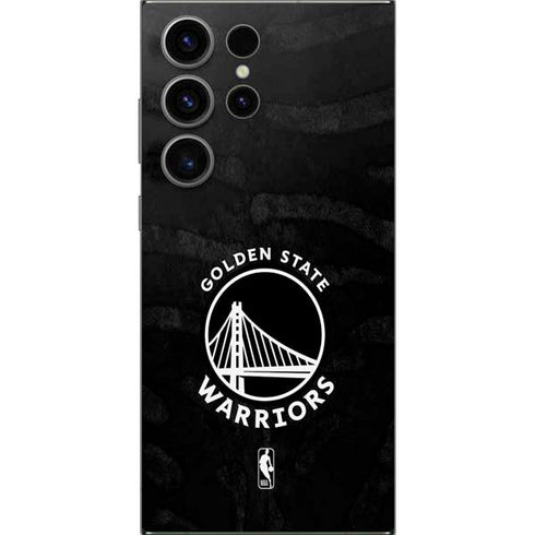 NBA Golden State Warriors Black Animal Print Galaxy S25 Ultra Skin