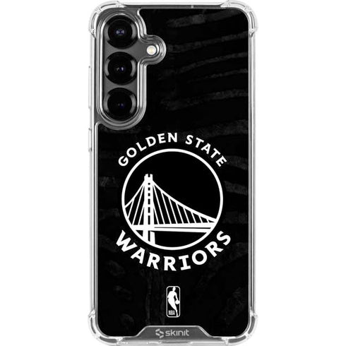 NBA Golden State Warriors Black Animal Print Galaxy S26 Clear Case