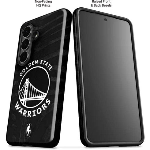 NBA Golden State Warriors Black Animal Print Galaxy S26 Plus Impact Case