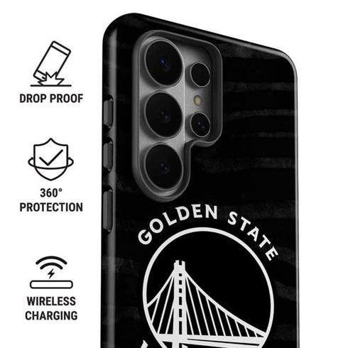 NBA Golden State Warriors Black Animal Print Galaxy S26 Ultra Impact Case