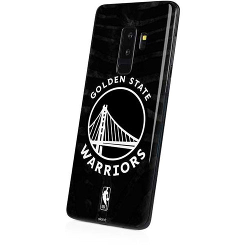 NBA Golden State Warriors Black Animal Print Galaxy S9 Plus Skin