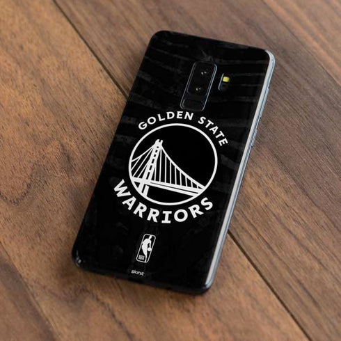 NBA Golden State Warriors Black Animal Print Galaxy S9 Plus Skin