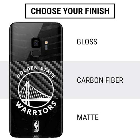 NBA Golden State Warriors Black Animal Print Galaxy S9 Skin