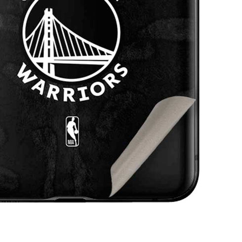 NBA Golden State Warriors Black Animal Print Galaxy Z Flip Skin
