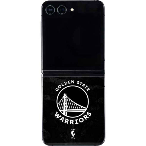 NBA Golden State Warriors Black Animal Print Galaxy Z Flip5 5G Skin