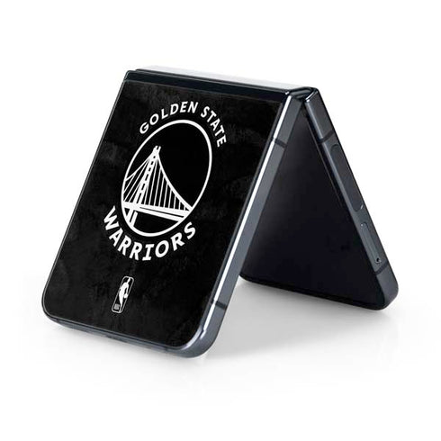 NBA Golden State Warriors Black Animal Print Galaxy Z Flip5 5G Skin