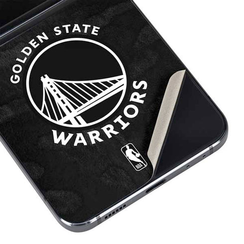 NBA Golden State Warriors Black Animal Print Galaxy Z Flip5 5G Skin