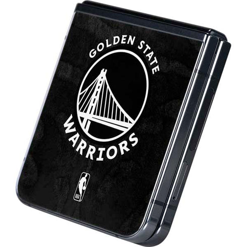 NBA Golden State Warriors Black Animal Print Galaxy Z Flip5 5G Skin