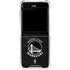 NBA Golden State Warriors Black Animal Print Galaxy Z Flip6 Clear Case
