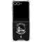 NBA Golden State Warriors Black Animal Print Galaxy Z Flip7 Clear Case