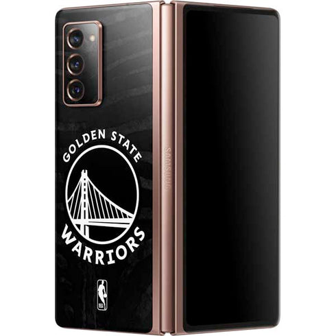 NBA Golden State Warriors Black Animal Print Galaxy Z Fold2 5G Skin