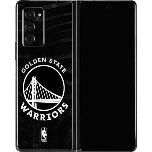NBA Golden State Warriors Black Animal Print Galaxy Z Fold2 5G Skin