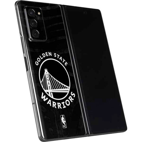 NBA Golden State Warriors Black Animal Print Galaxy Z Fold2 5G Skin