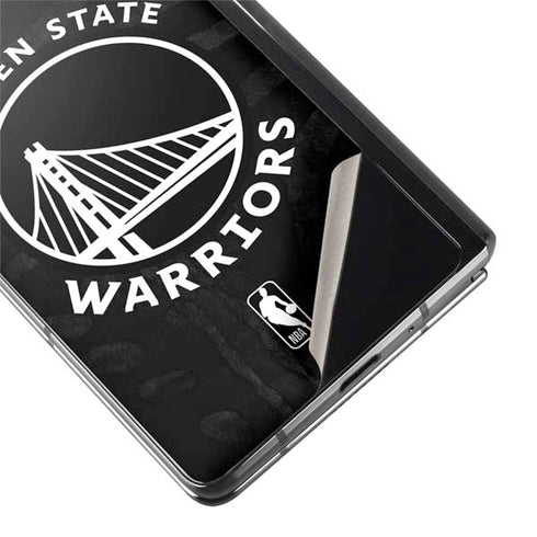 NBA Golden State Warriors Black Animal Print Galaxy Z Fold2 5G Skin